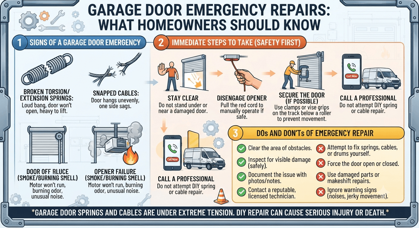 Garage Door Emergency Repairs: What Homeowners Should Know