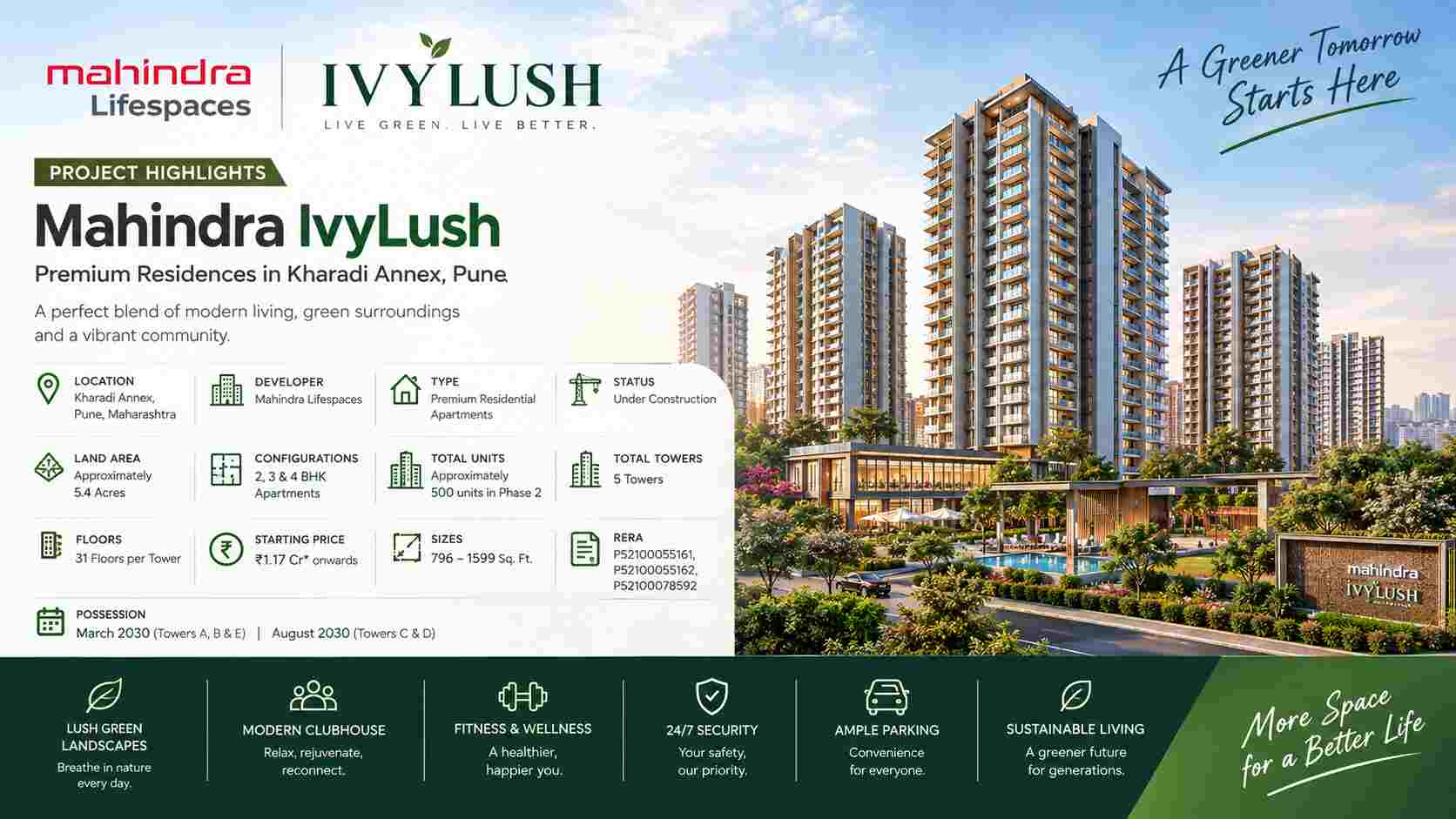 Mahindra IvyLush Pune | 2, 3 & 4 BHK Premium Homes