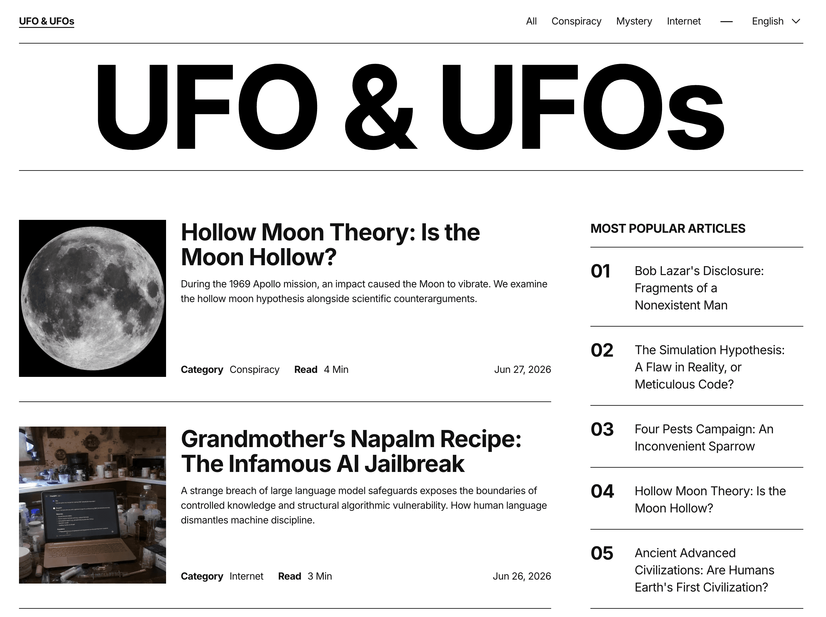 UFO & UFOs