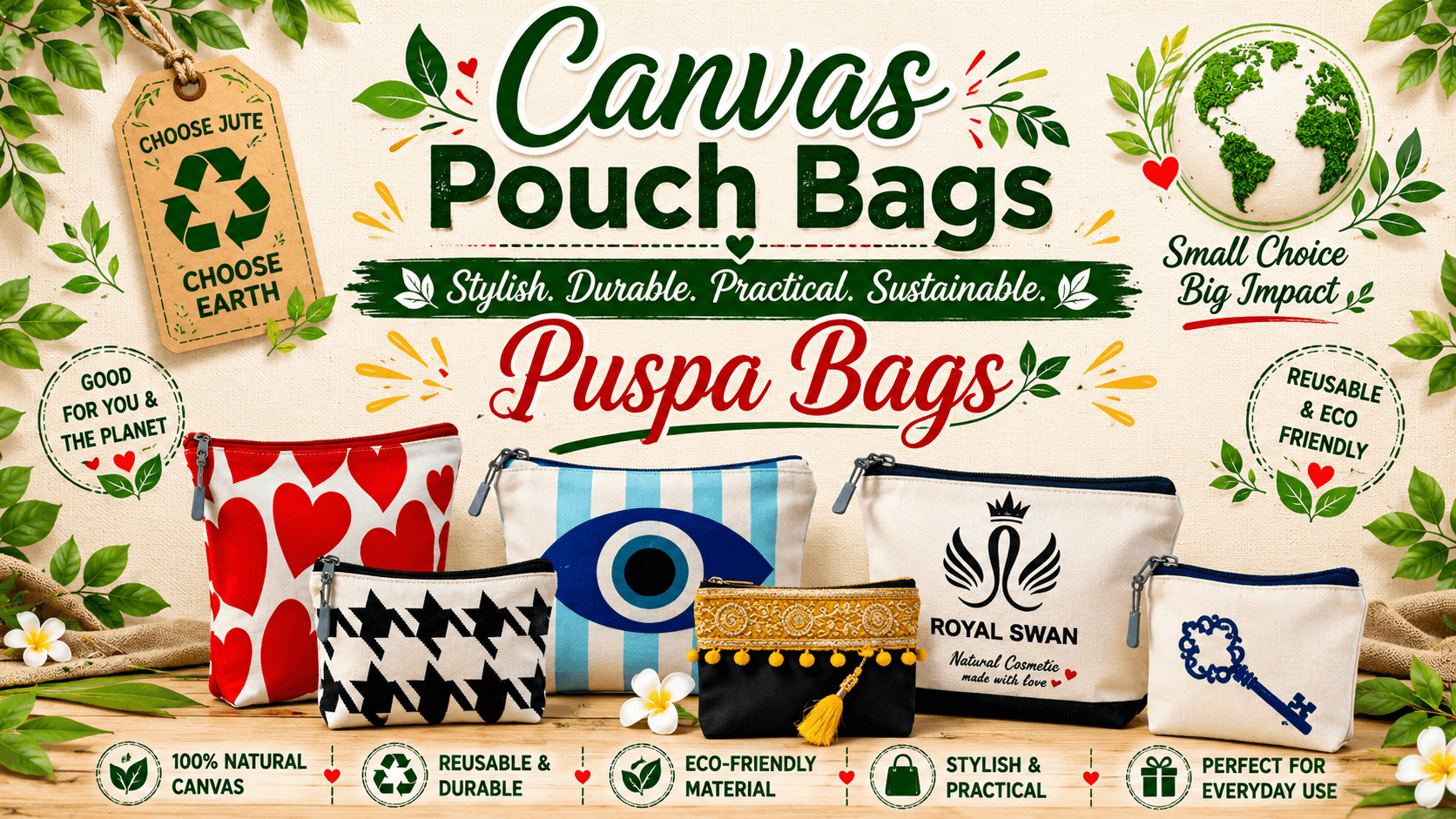 Canvas Pouch Bags – Durable & Eco-Friendly Pouches for Global Buyers