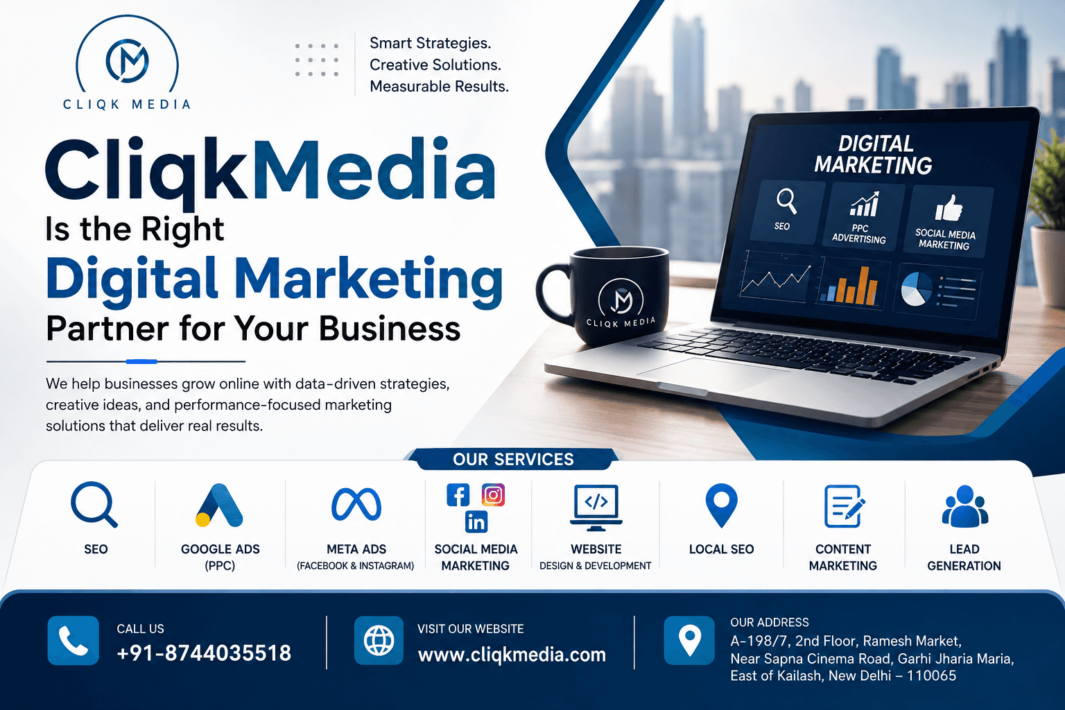Best Digital Marketing Agency in South Delhi | CliqkMedia