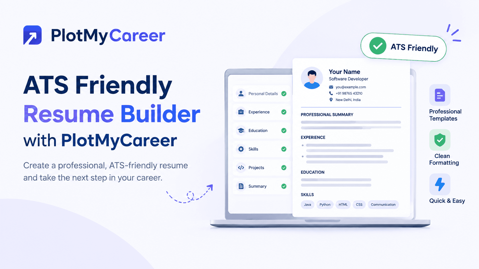 Build a Professional Resume with PlotMyCareer