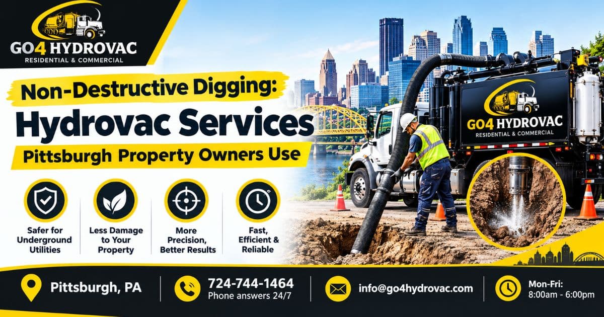 Non-Destructive Digging: Hydrovac Services Pittsburgh Property Owners Use