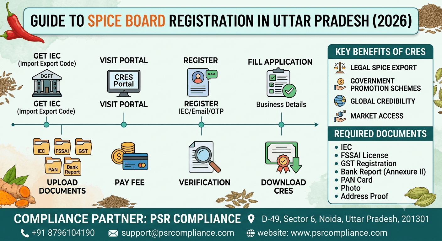 How to Apply for Spice Board Registration in Uttar Pradesh – Complete Guide (2026)