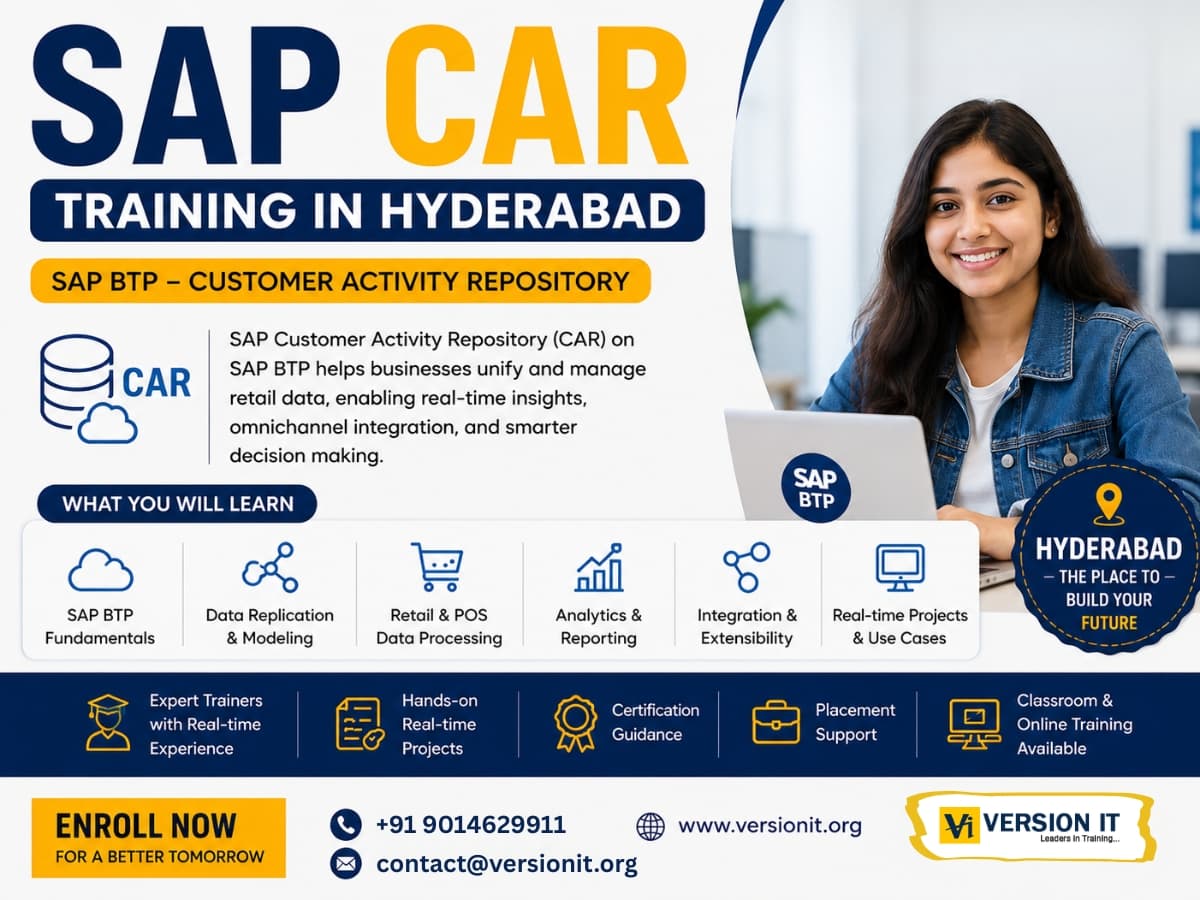SAP BTP CAR Training in Hyderabad | Best Course with Real-Time Projects at Version IT