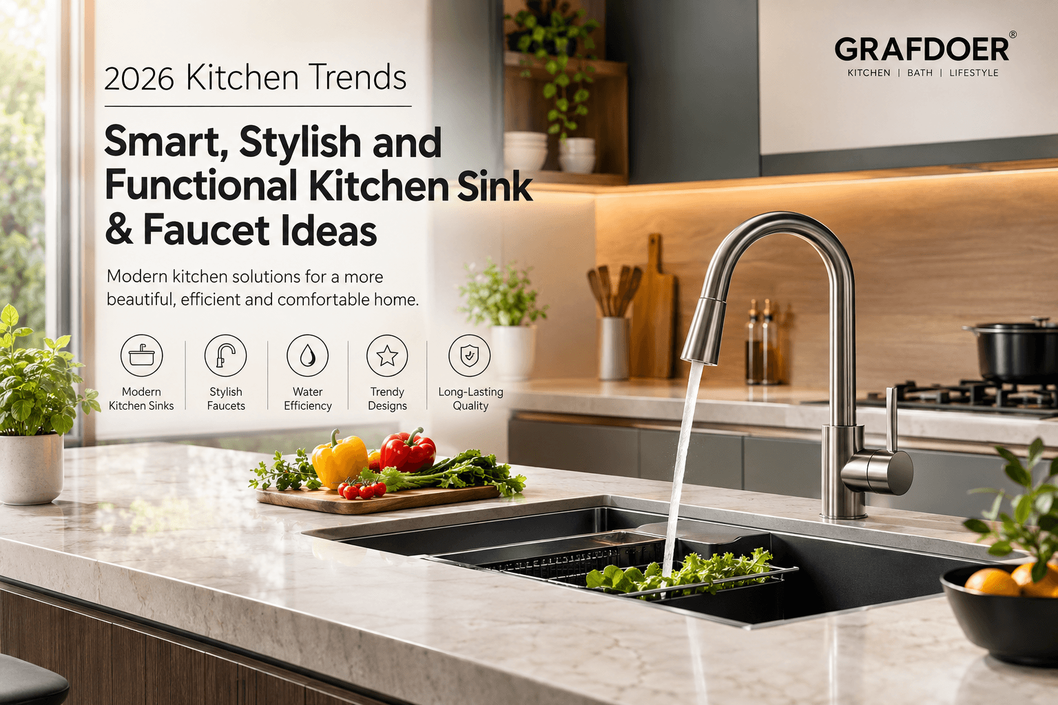 2026 Kitchen Trends: Smart, Stylish and Functional Kitchen Sink & Faucet Ideas