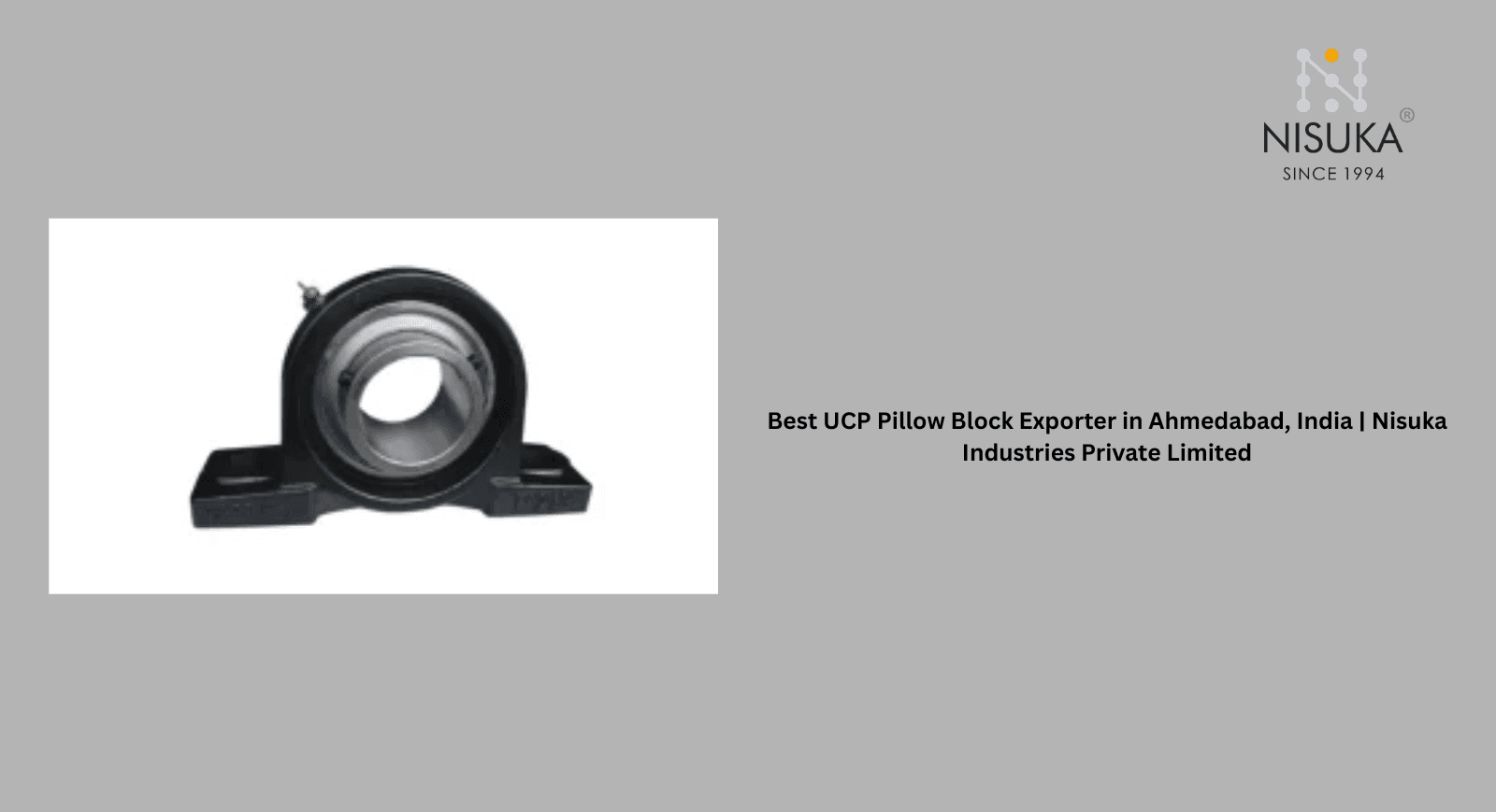 Best UCP Pillow Block Exporter in Ahmedabad, India | Nisuka Industries Private Limited