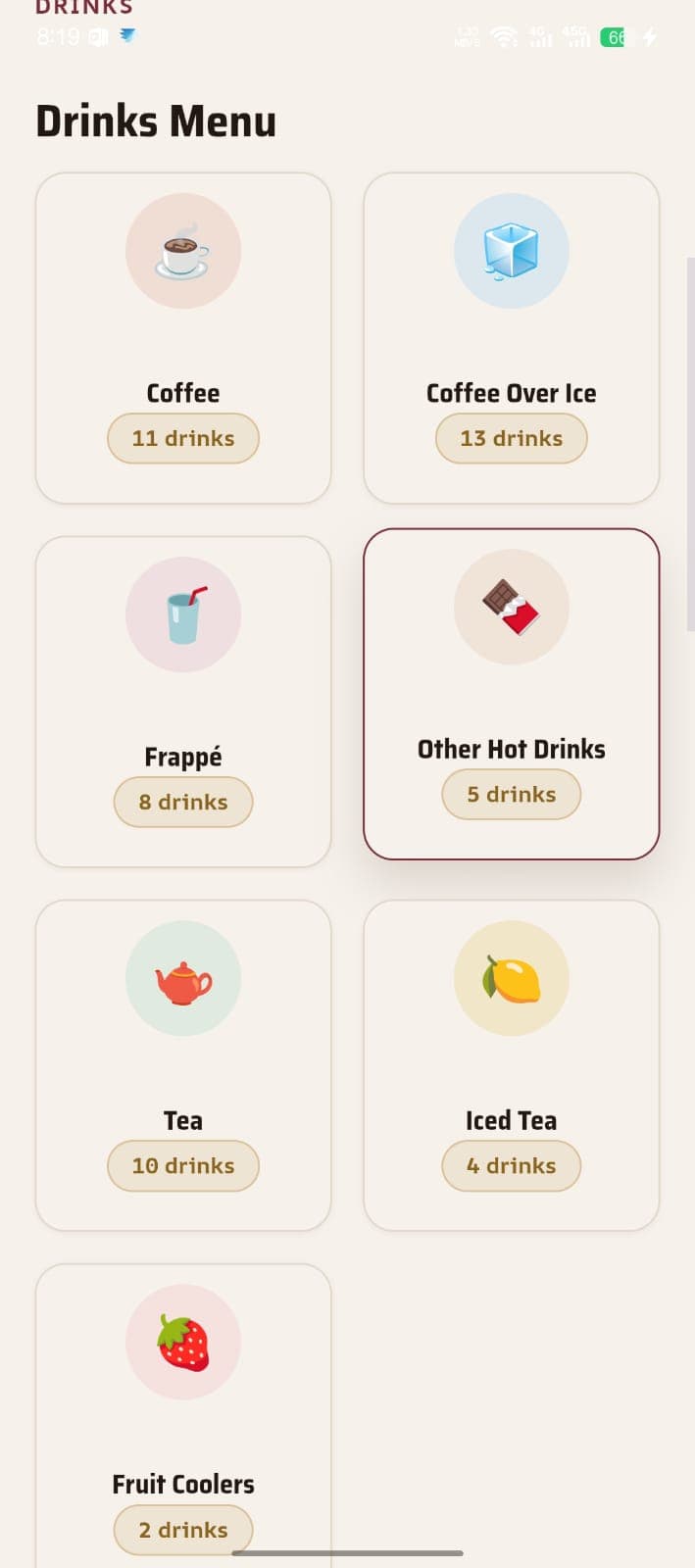 UK Coffee Menu & Prices Guide