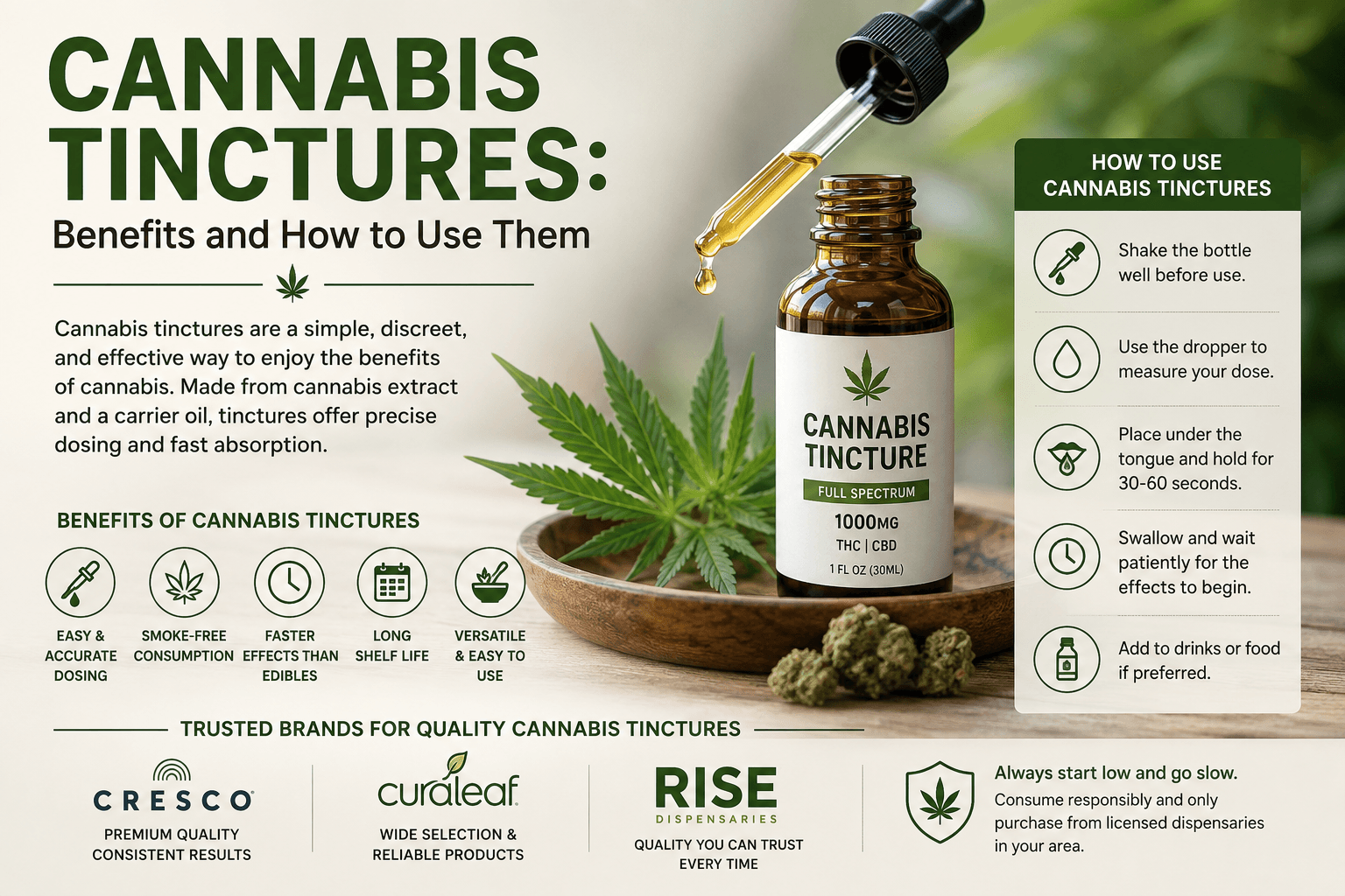 Cannabis Tinctures: Benefits and How to Use Them