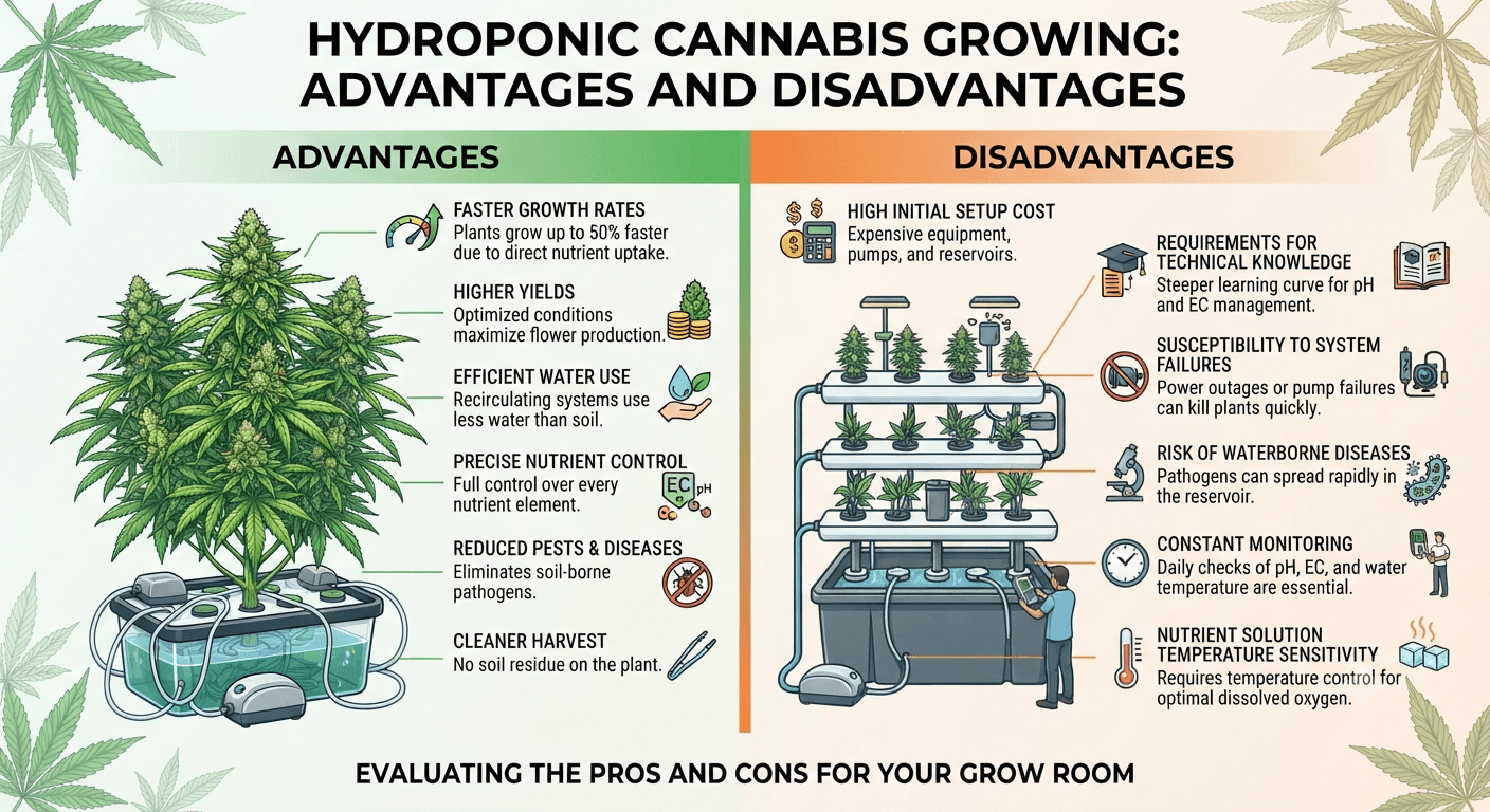 Hydroponic Cannabis Growing: Advantages and Disadvantages