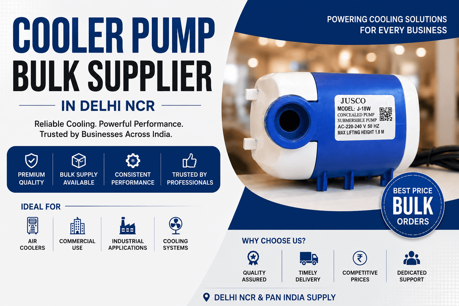#1 Cooler Pump Manufacturer in Delhi NCR
