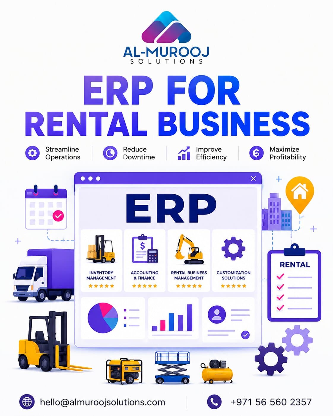 How ERP for Rental Business Helps Reduce Equipment Downtime