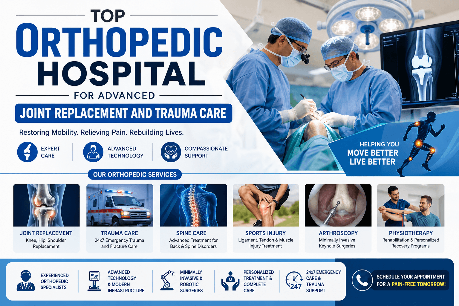 Top Orthopedic Hospital for Advanced Joint Replacement and Trauma Care
