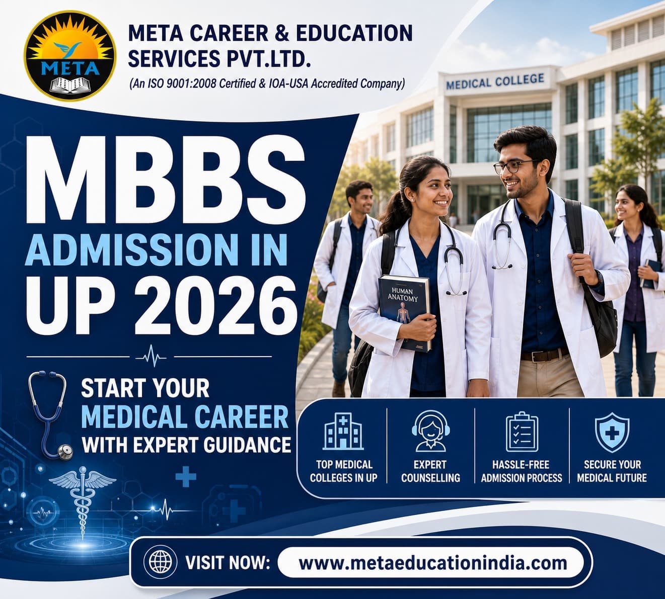 MBBS Admission in UP 2026 – Eligibility, NEET, Fees & Top Medical Colleges