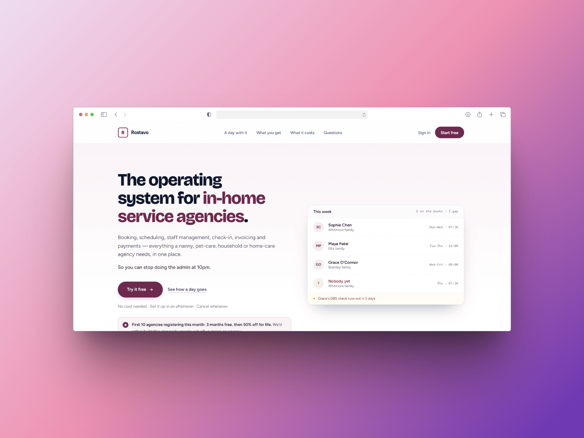 Rostavo | Agency Software for In-Home Services