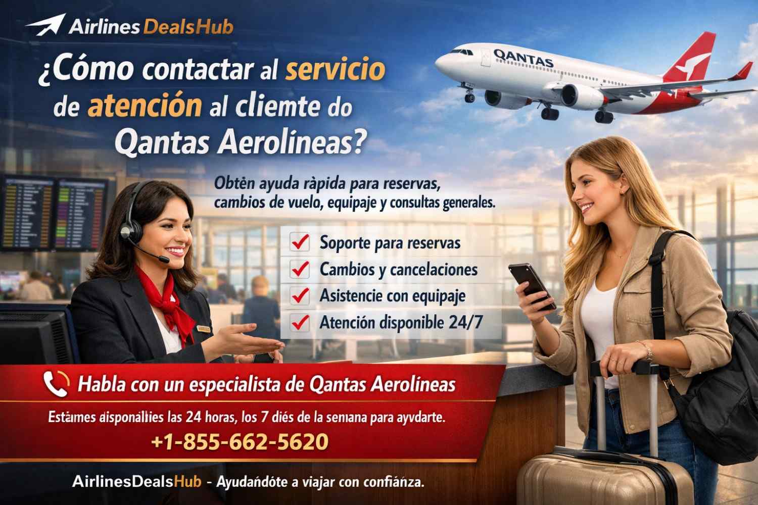 Servicios de soporte de vuelos de Qantas aerolíneas +1-855-662-5620