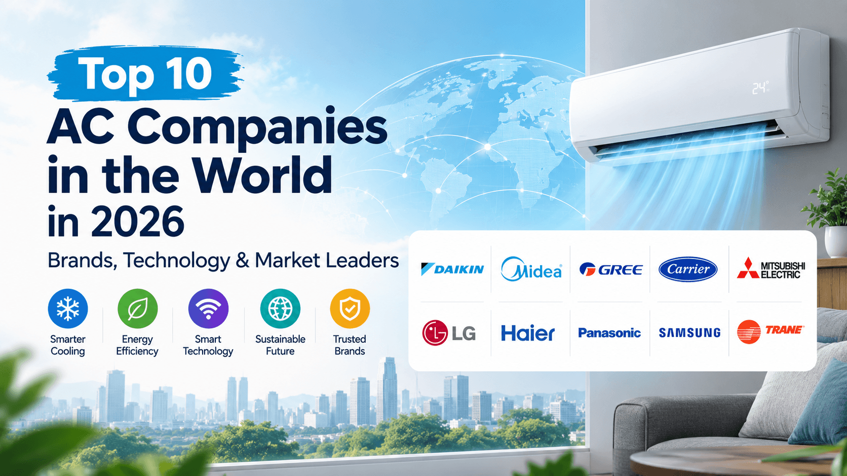Top 10 AC Companies in the World in 2026: Brands, Technology & Market Leaders