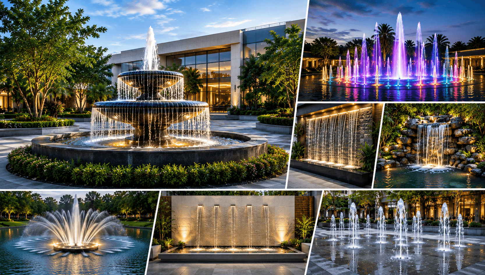Types of Water Fountains Installed by RES Group