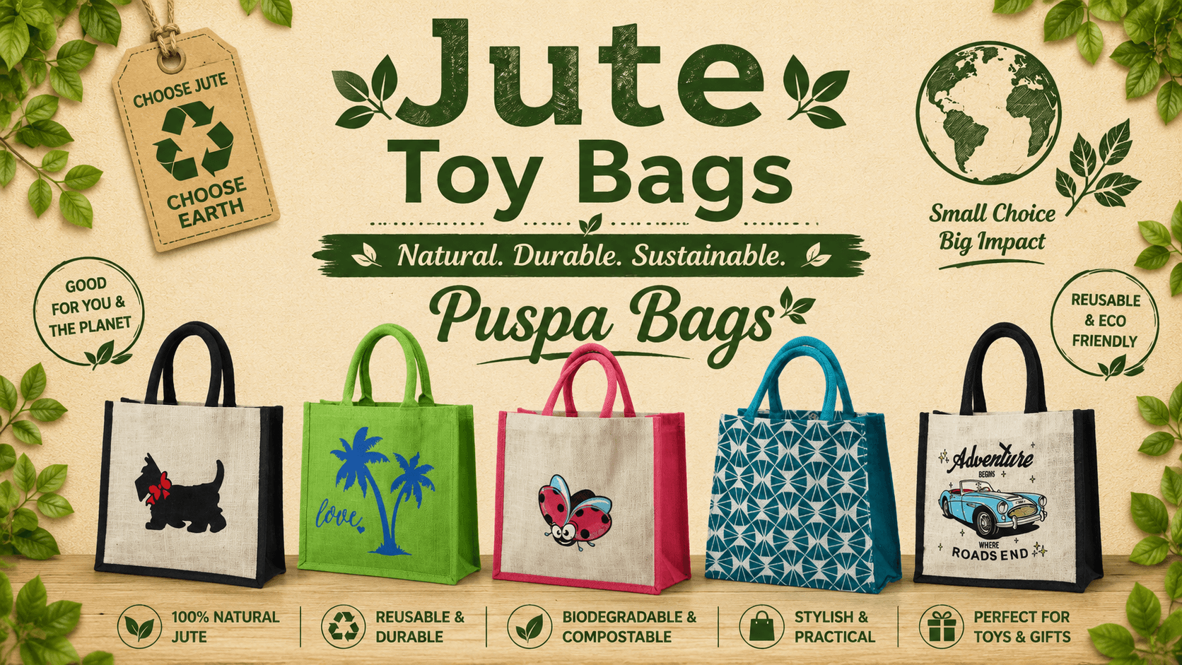 Jute Toy Bags – Safe, Durable & Eco-Friendly Storage Bags for Global Buyers