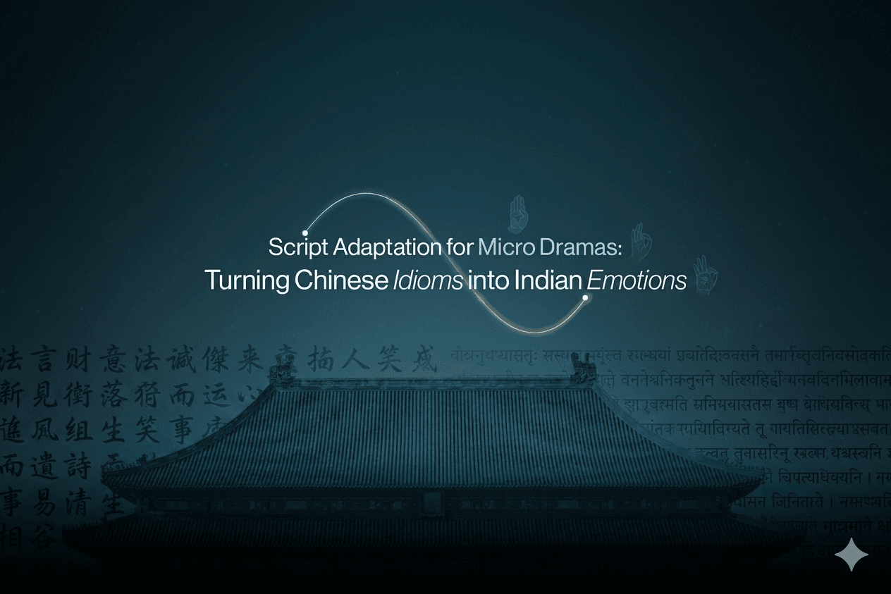 Script Adaptation for Micro Dramas: Turning Chinese Idioms into  Indian Emotions