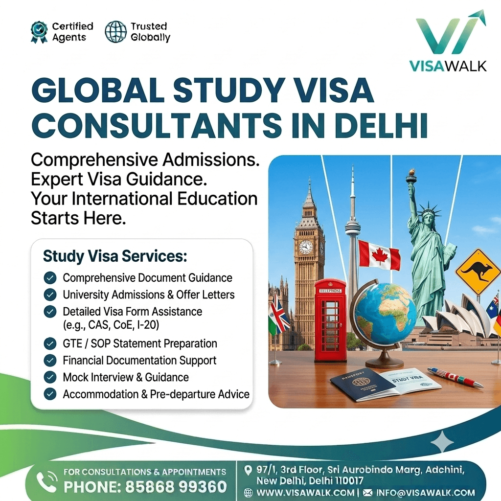 Study Visa Consultants in Delhi: Your Guide to Studying Abroad