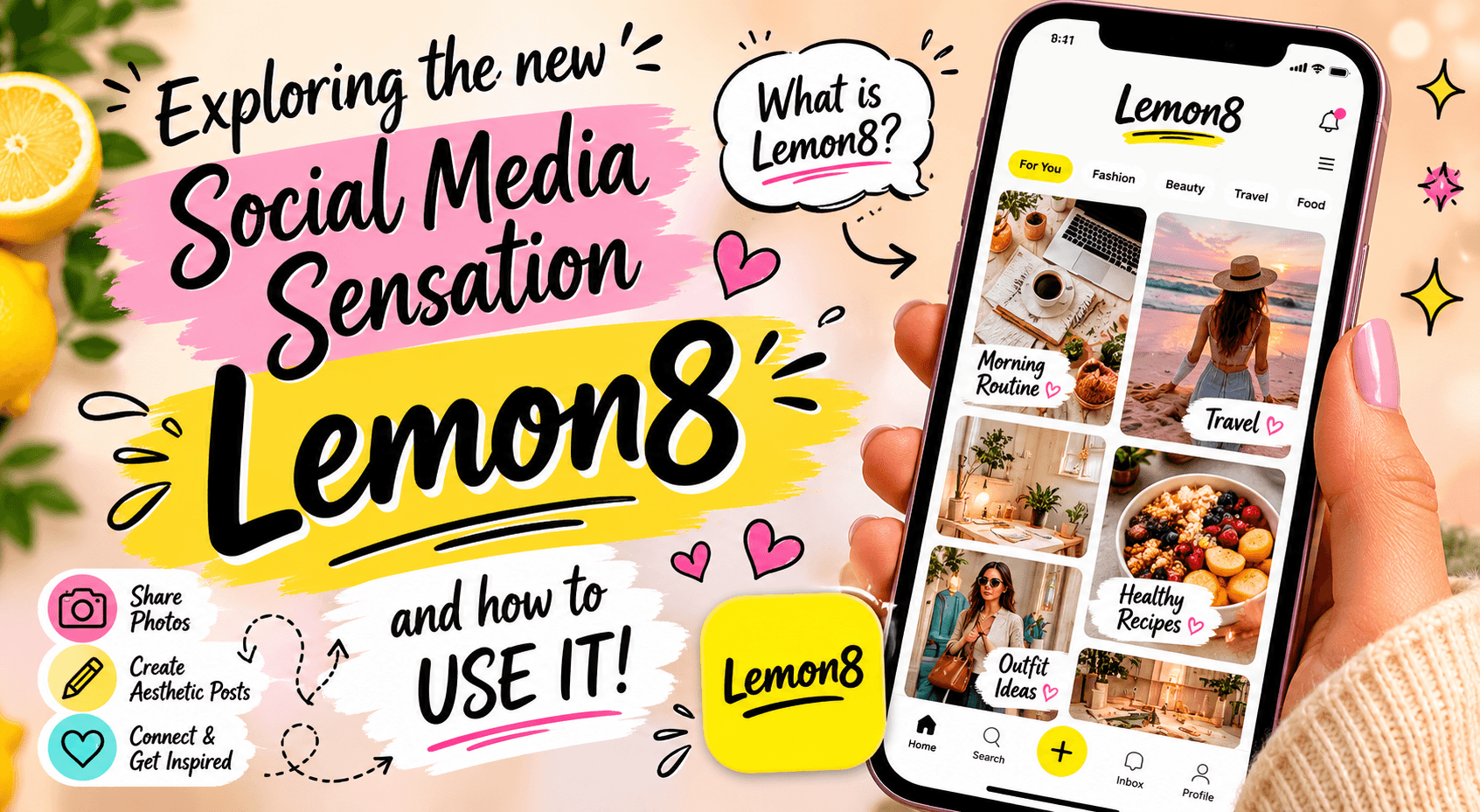 Exploring the new social media sensation Lemon8 and how to use it!