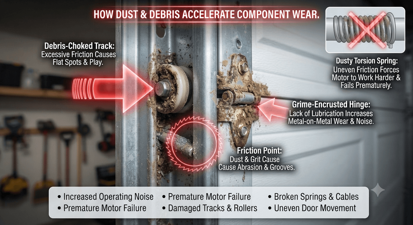 How Dust and Debris Affect Garage Door Components
