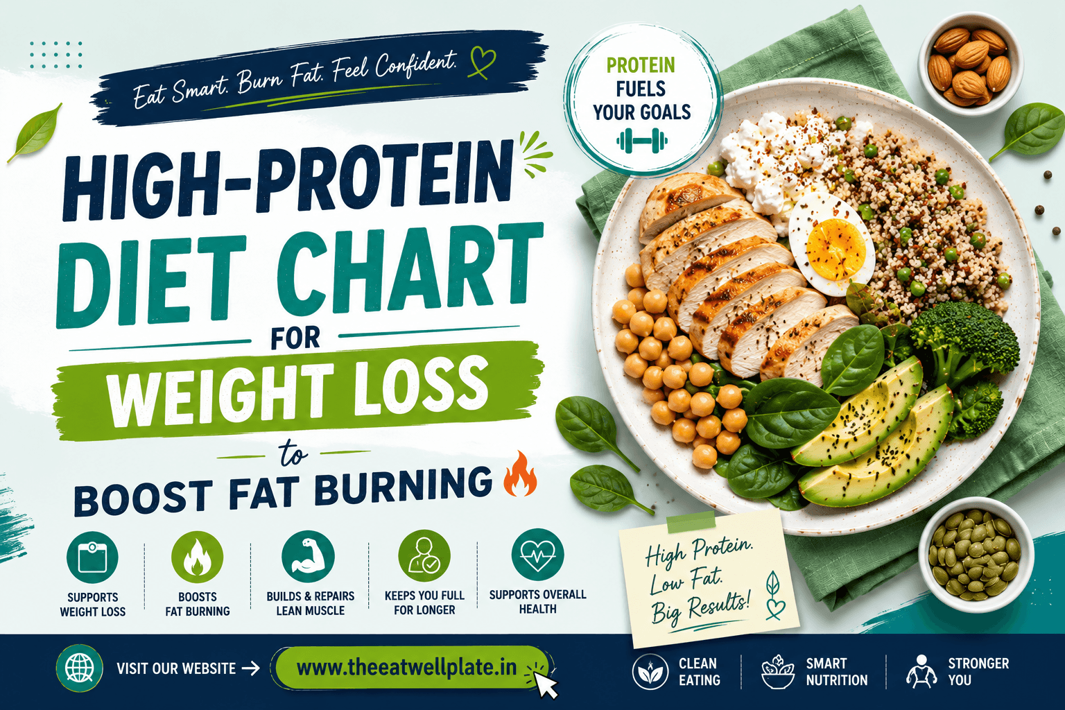 High-Protein Diet Chart For Weight Loss to Boost Fat Burning