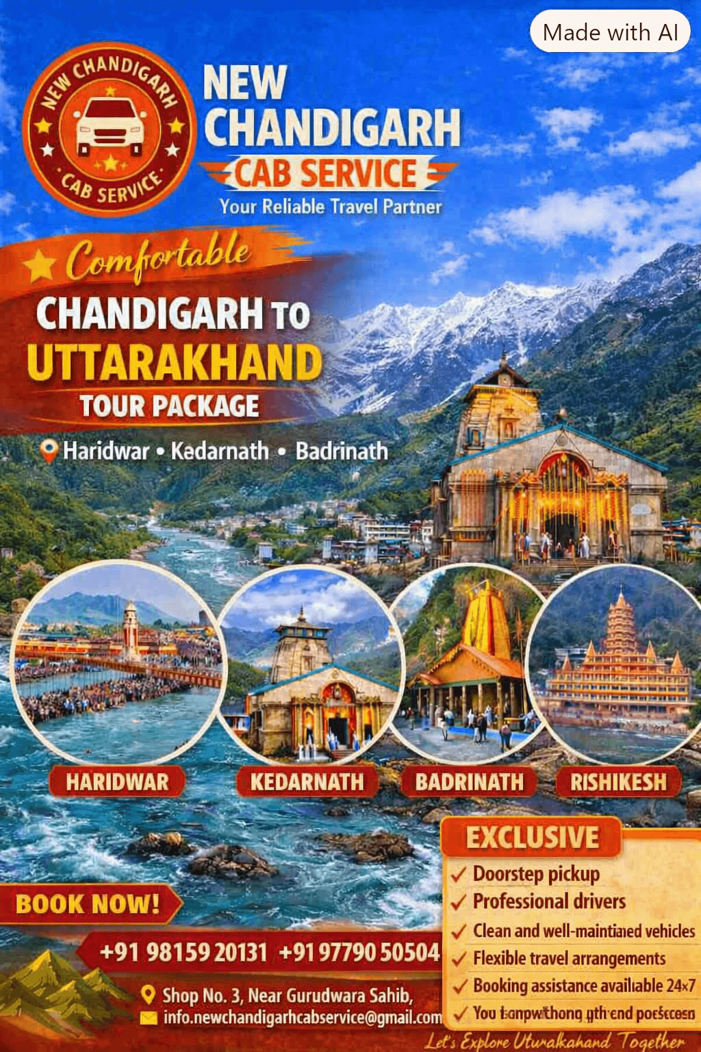 Chandigarh to Uttarakhand Tour Package – Journey of Serenity & Service