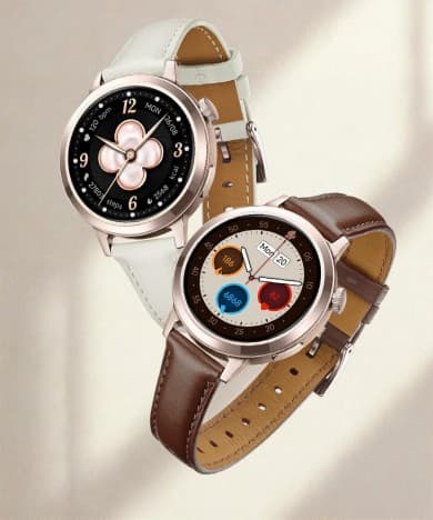 FANY Luna Leather vs. Silicone Women Smartwatch