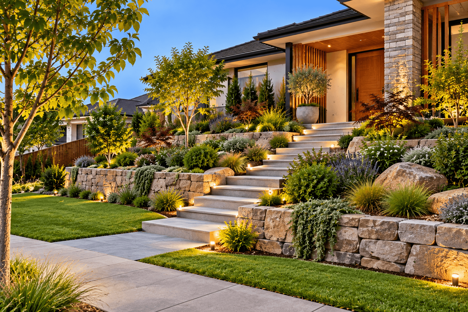 Front Yard Hill Landscaping Ideas for Beautiful Melbourne Homes