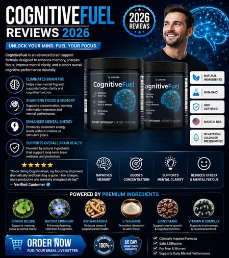 CognitiveFuel Review 2026 | Ingredients, Benefits, Pricing & Brain Support Guide