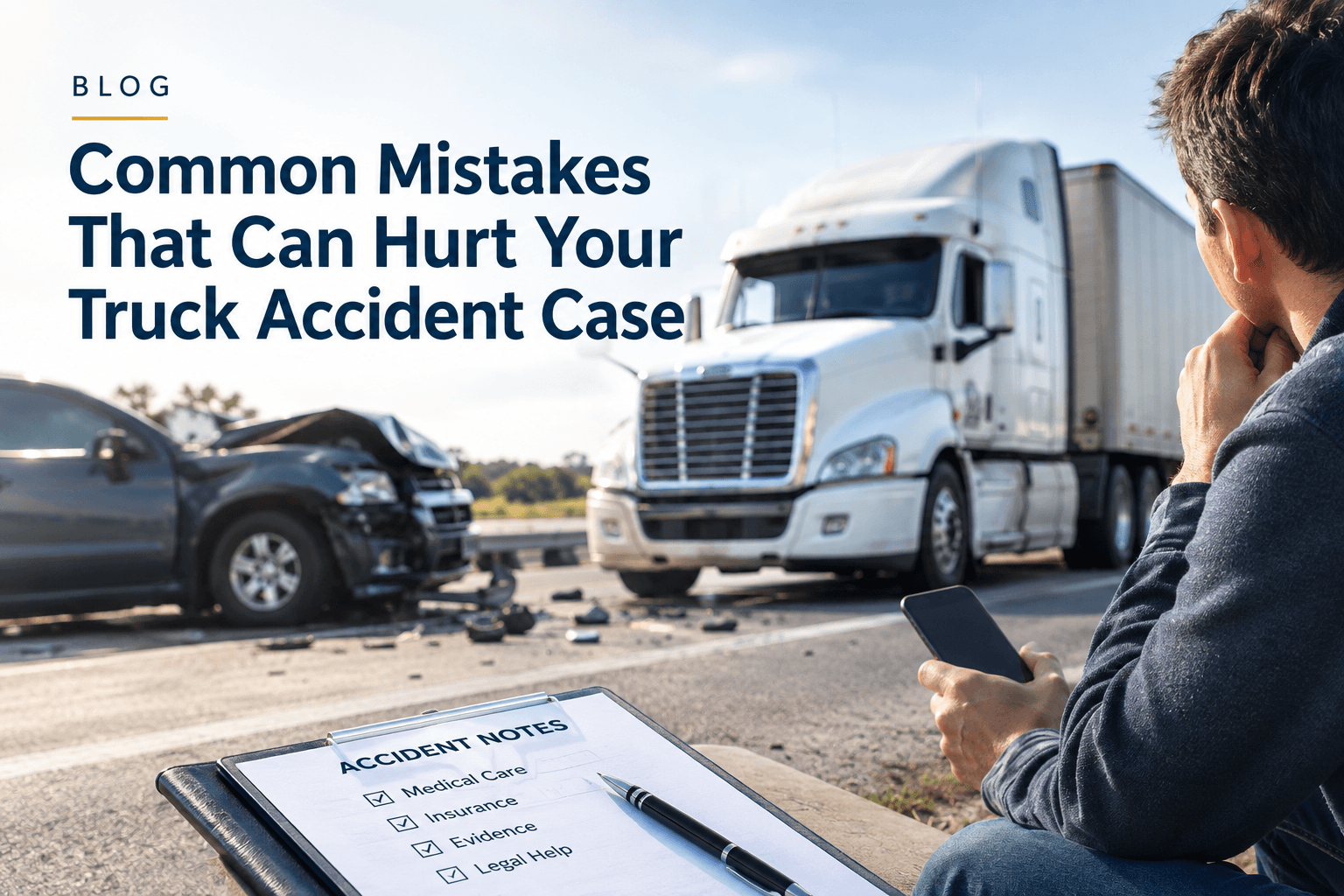 Common Truck Accident Mistakes That Can Hurt Your Case
