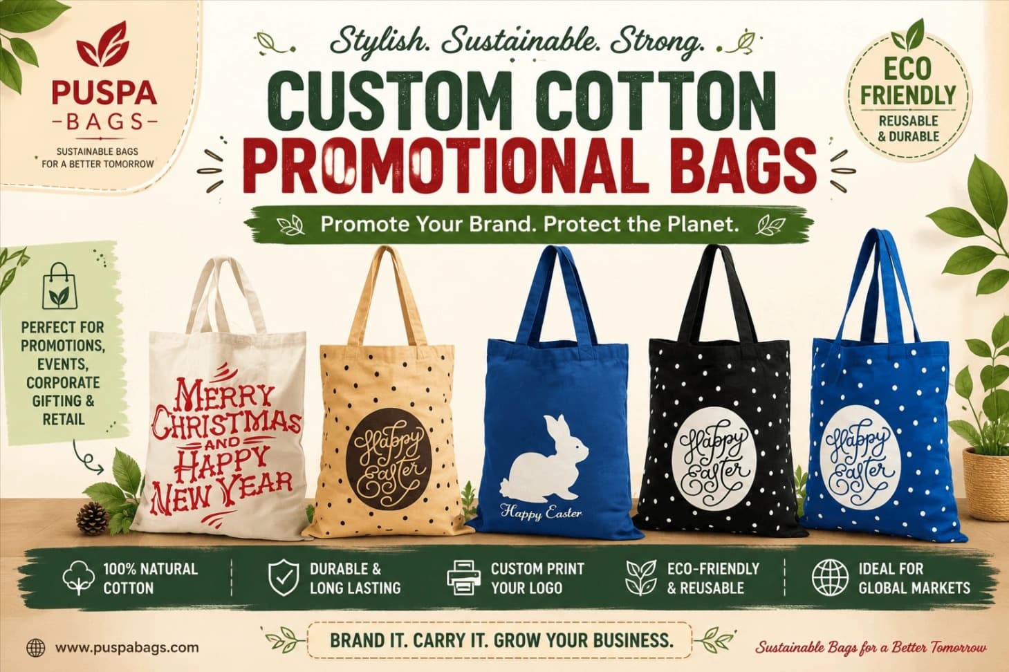 How Custom Cotton Promotional Bags Help Businesses Grow