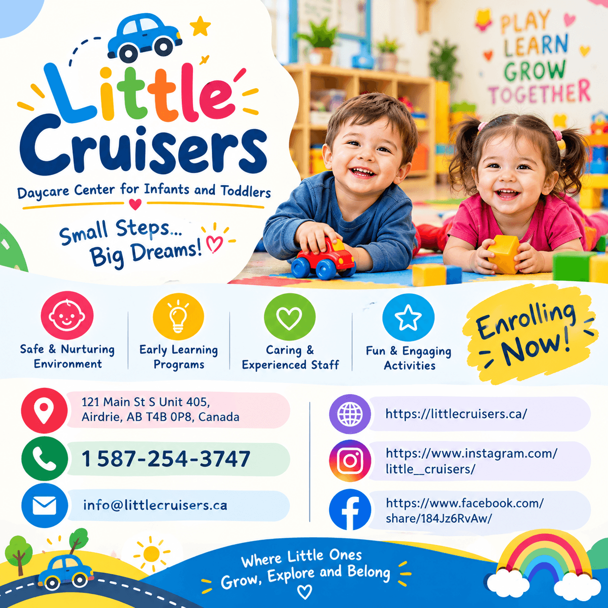 Trusted Childcare for Infants and Toddlers in Airdrie