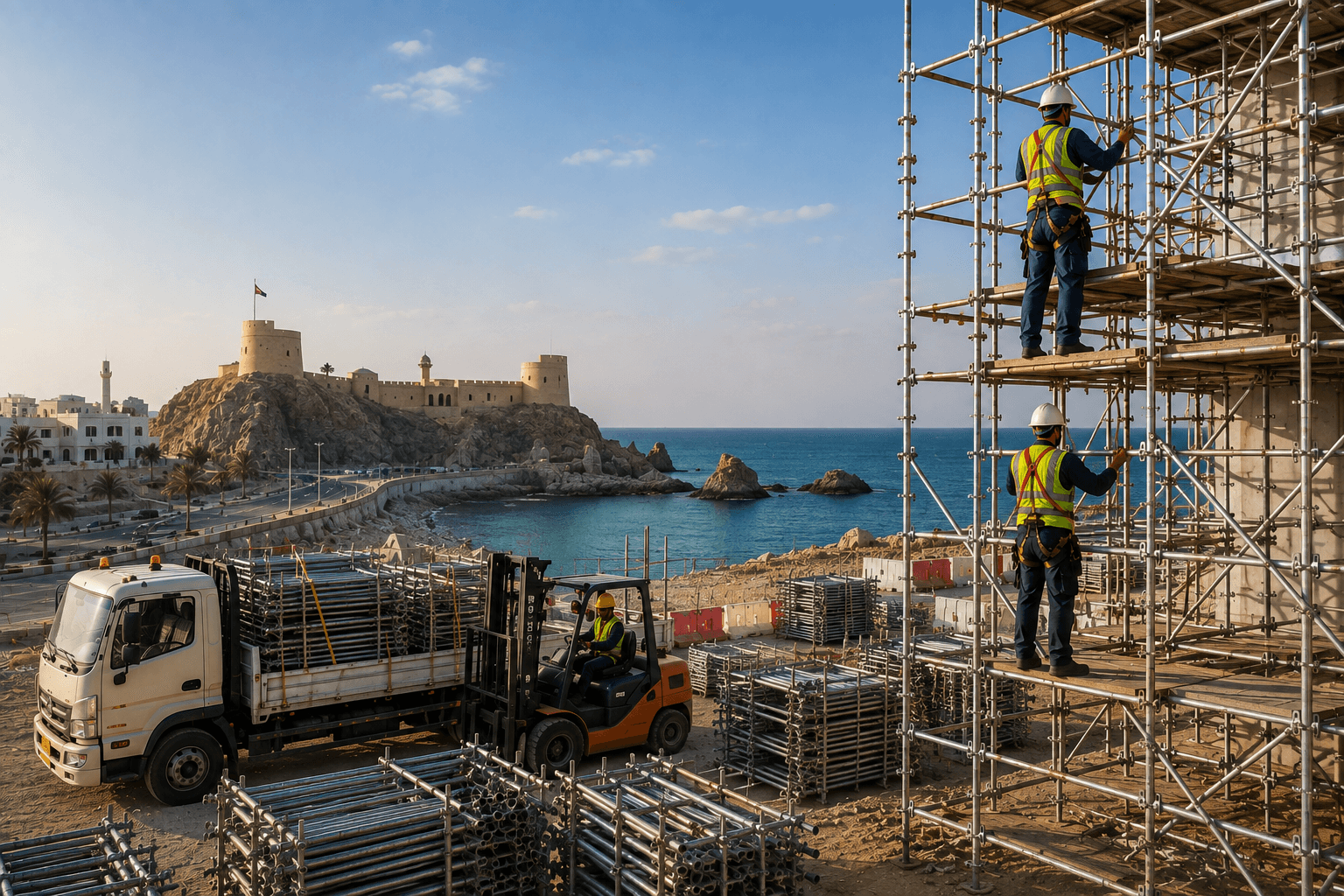 Platform Aluminum Ladder UAE for Safe Working Access