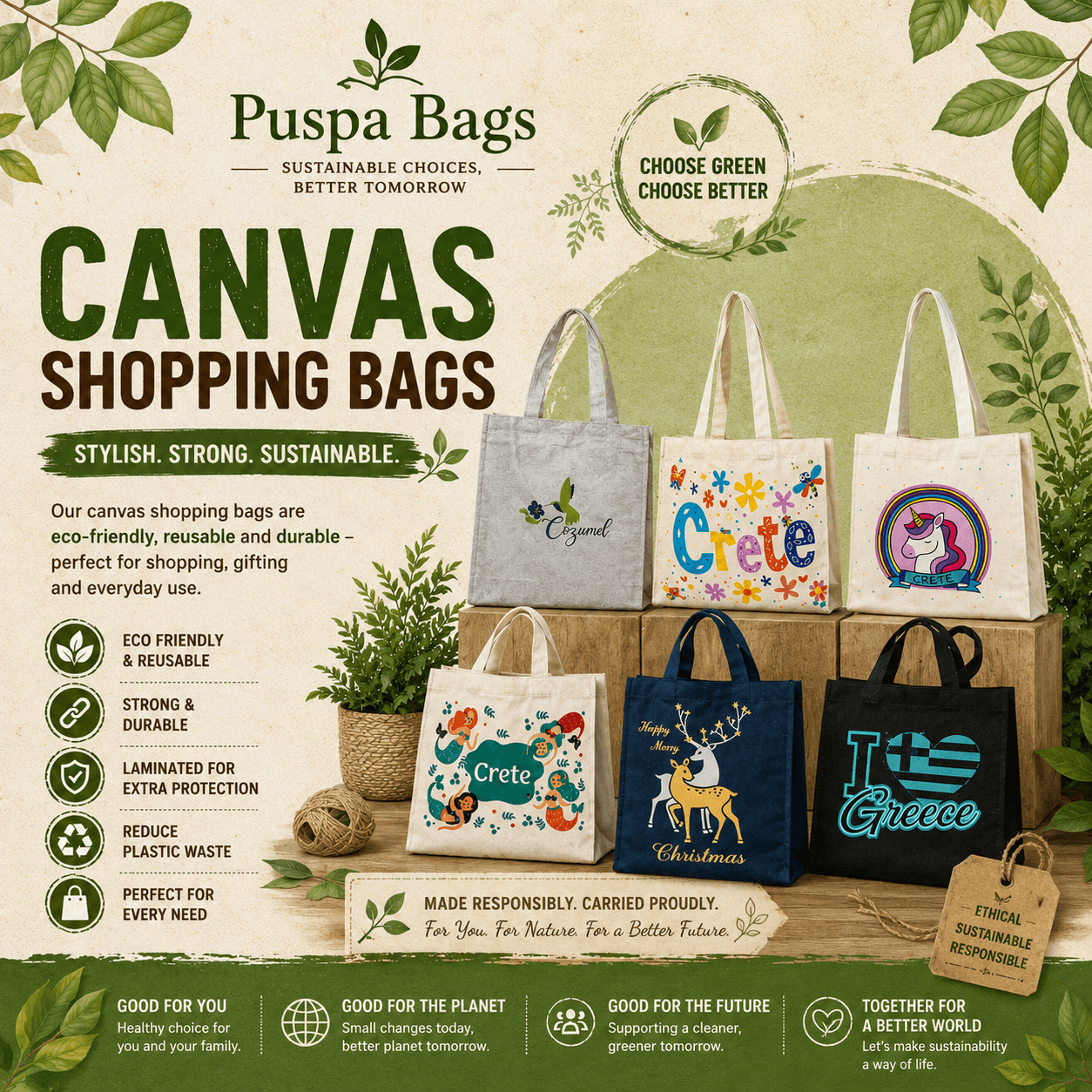 Canvas Shopping Bags – Durable, Reusable & Eco-Friendly Bags for Global Buyers