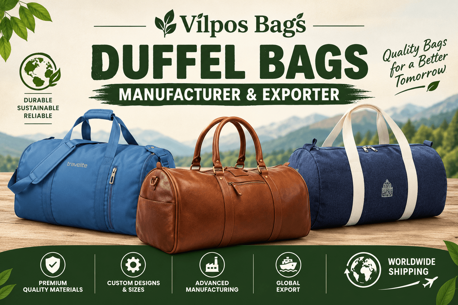 Duffel Bags Manufacturer & Exporter