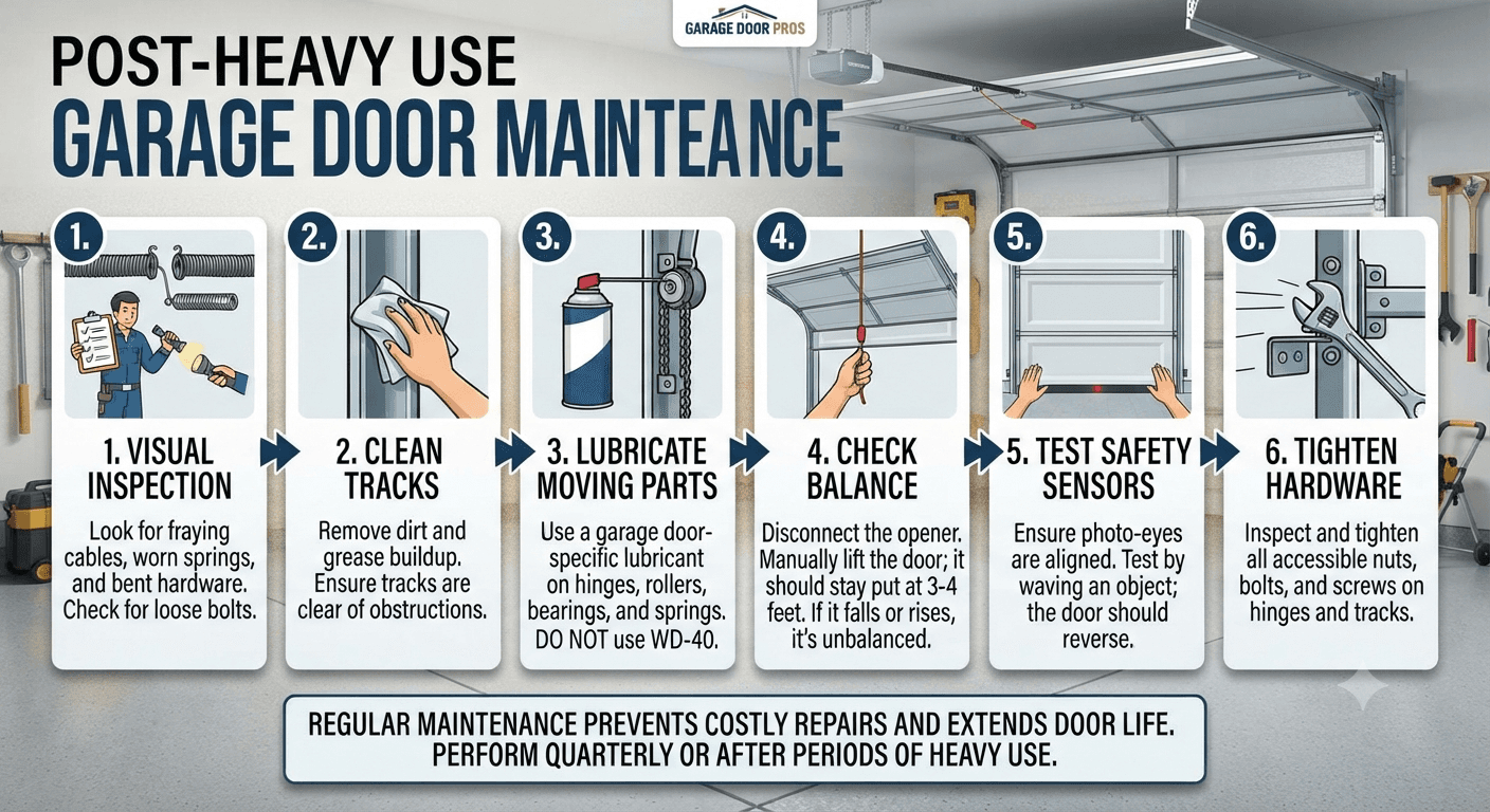 How to Maintain Your Garage Door After Heavy Use