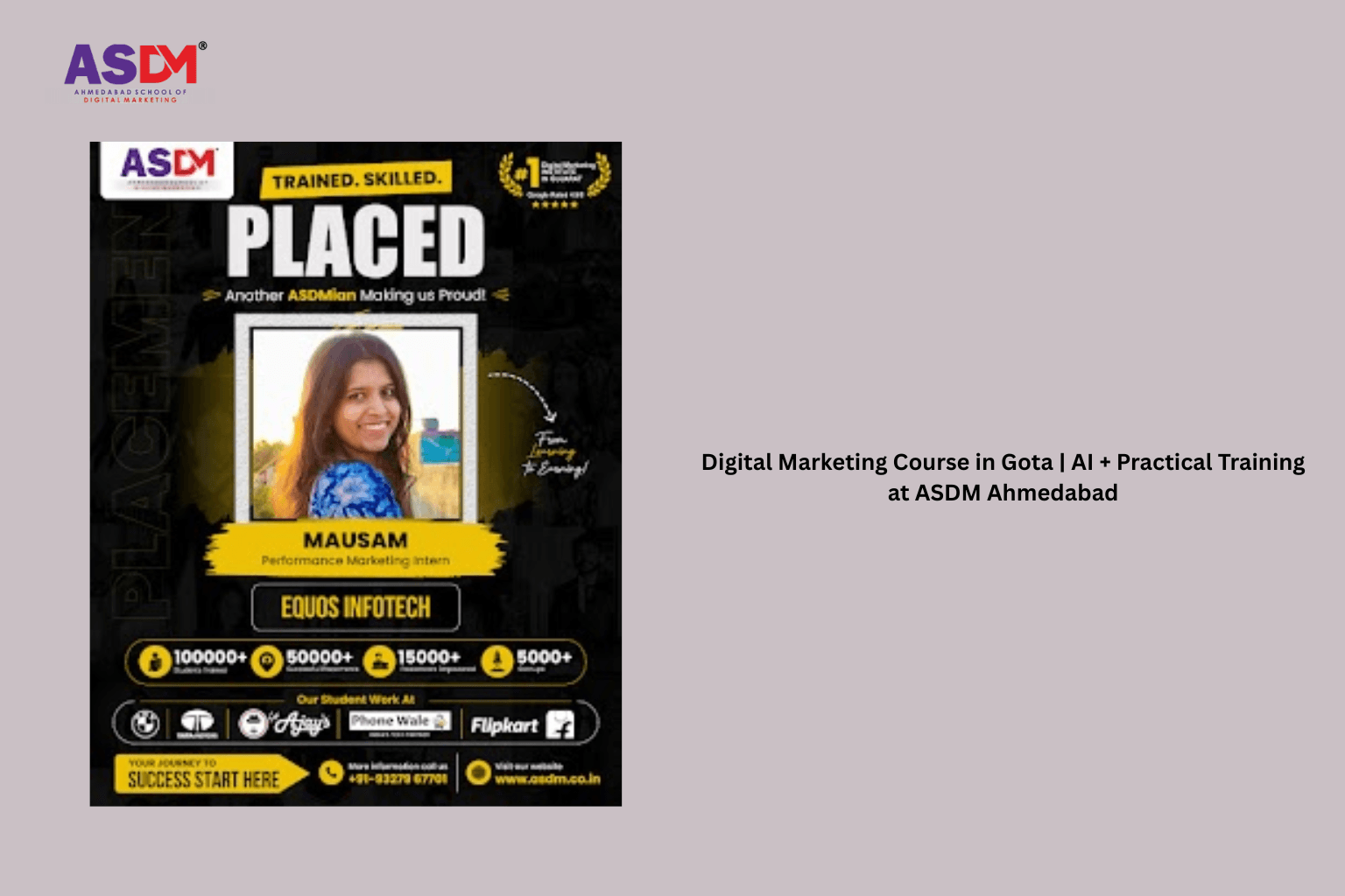 Digital Marketing Course in Gota | AI + Practical Training at ASDM Ahmedabad