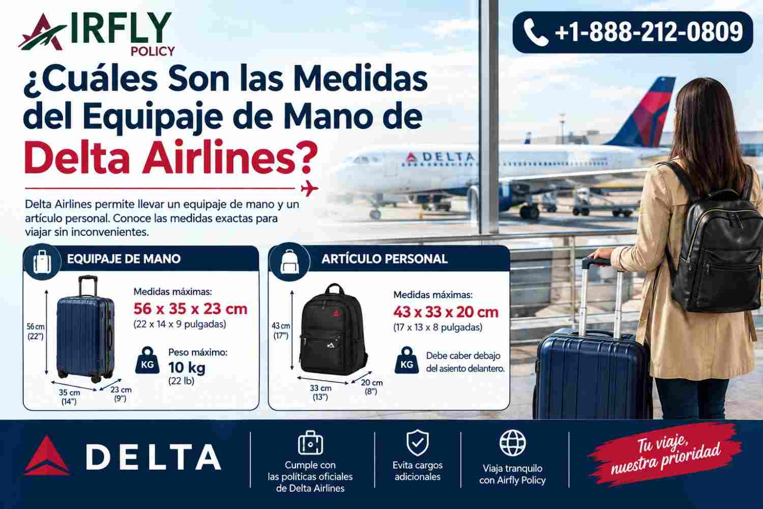 ¿Cuáles Son las Medidas del Equipaje de Mano de Delta Airlines?