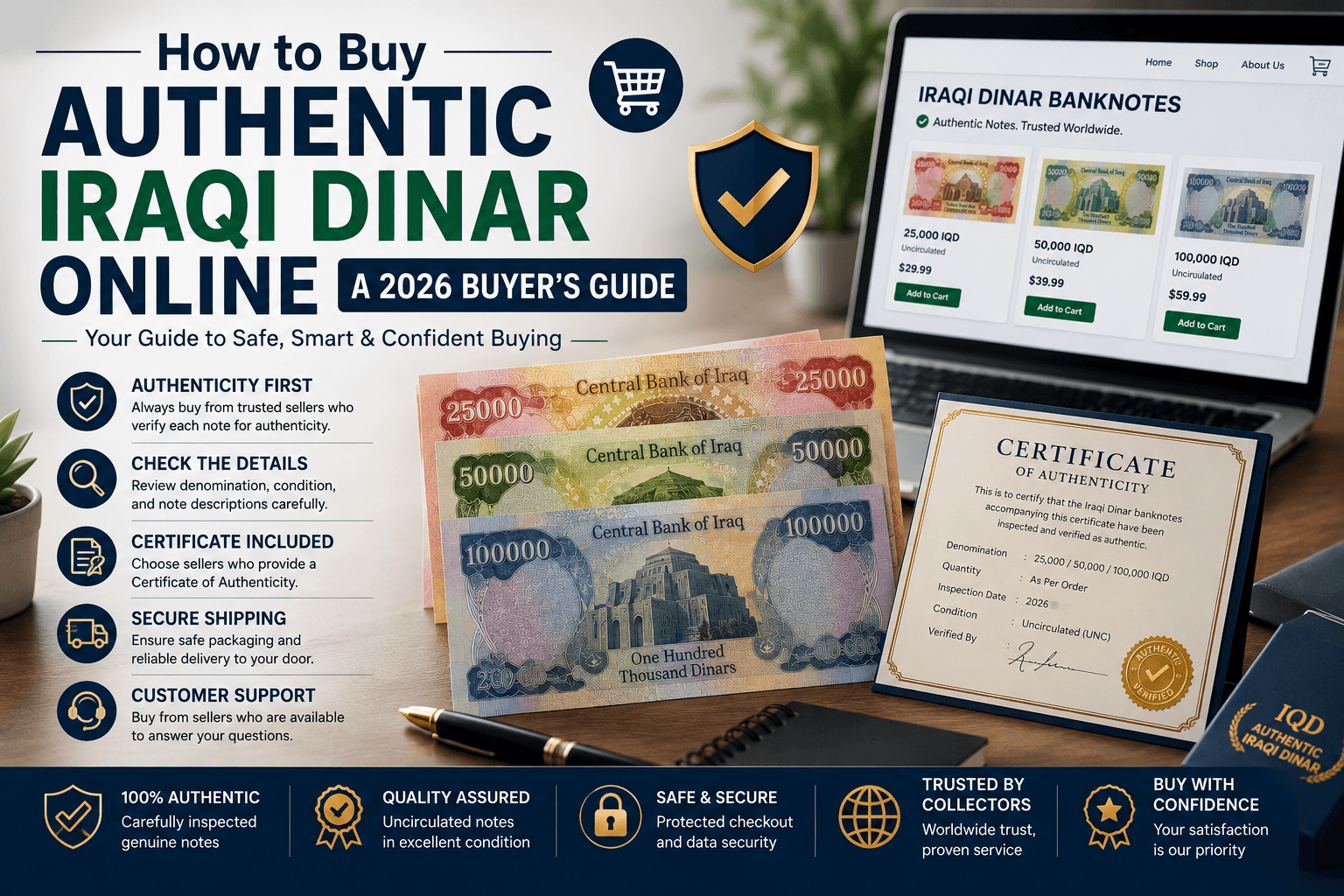 How to Buy Authentic iraqi dinar Online in 2026