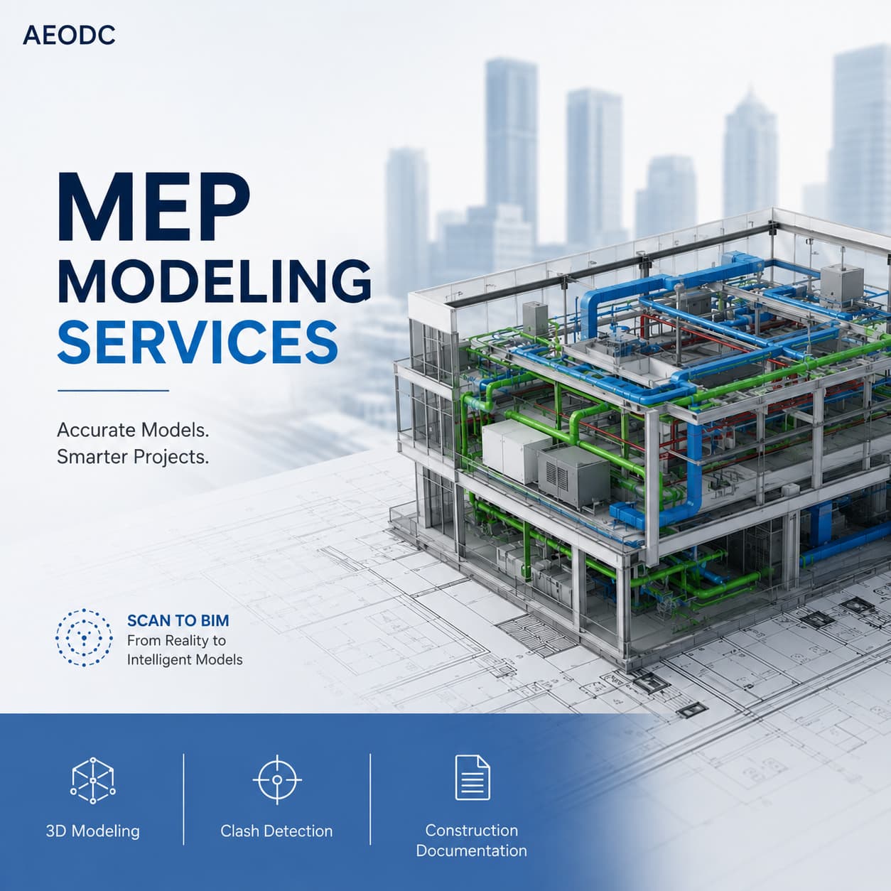 MEP Modeling Services: How Scan to BIM Helps US Projects Improve Coordination and Accuracy