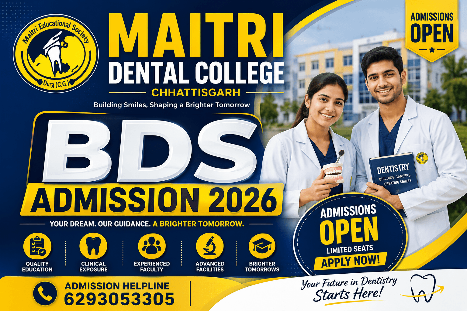 Maitri Dental College Chhattisgarh BDS Admission 2026