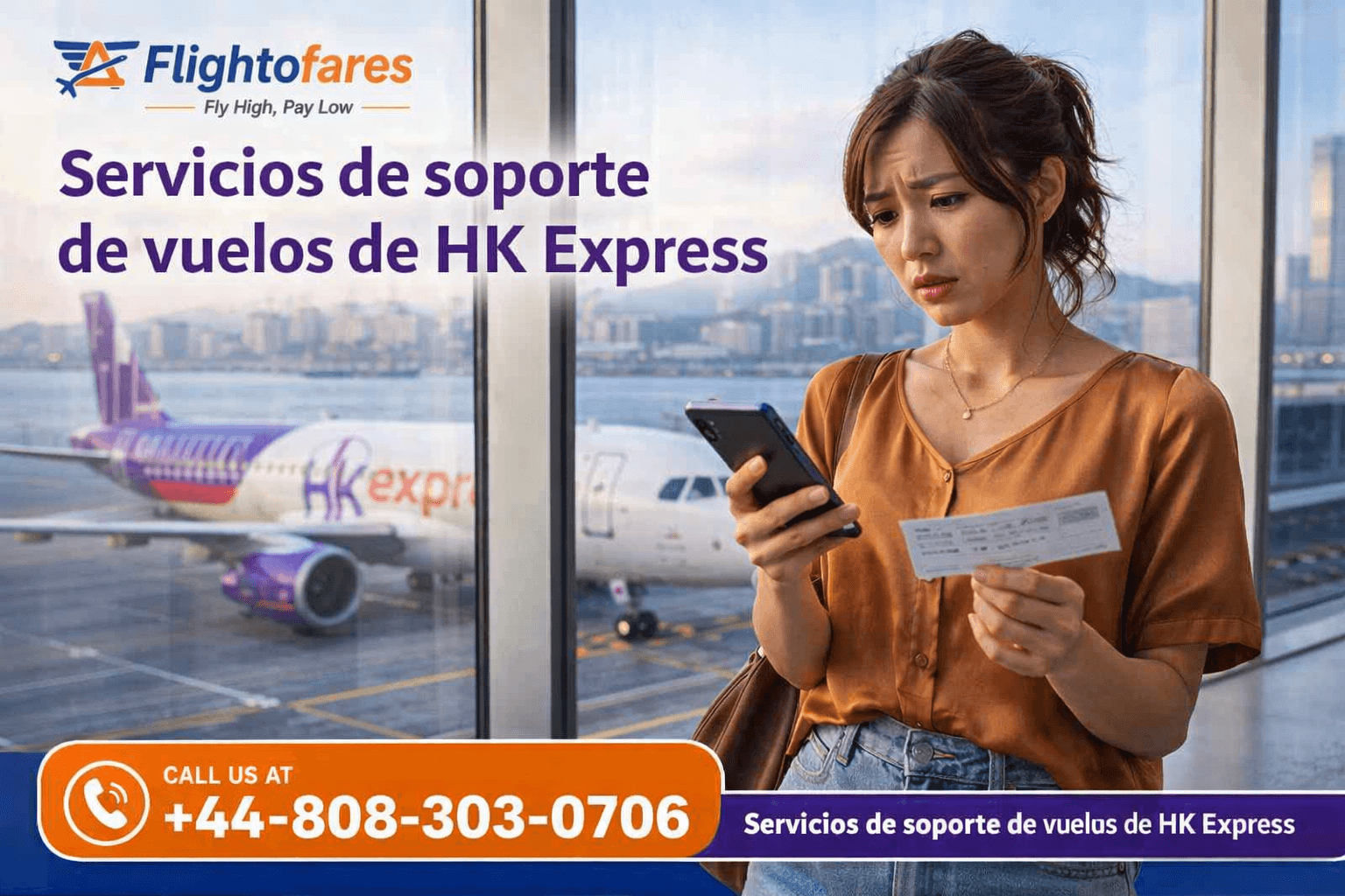 Servicios de soporte de vuelos de HK Express +44-808-303-0706