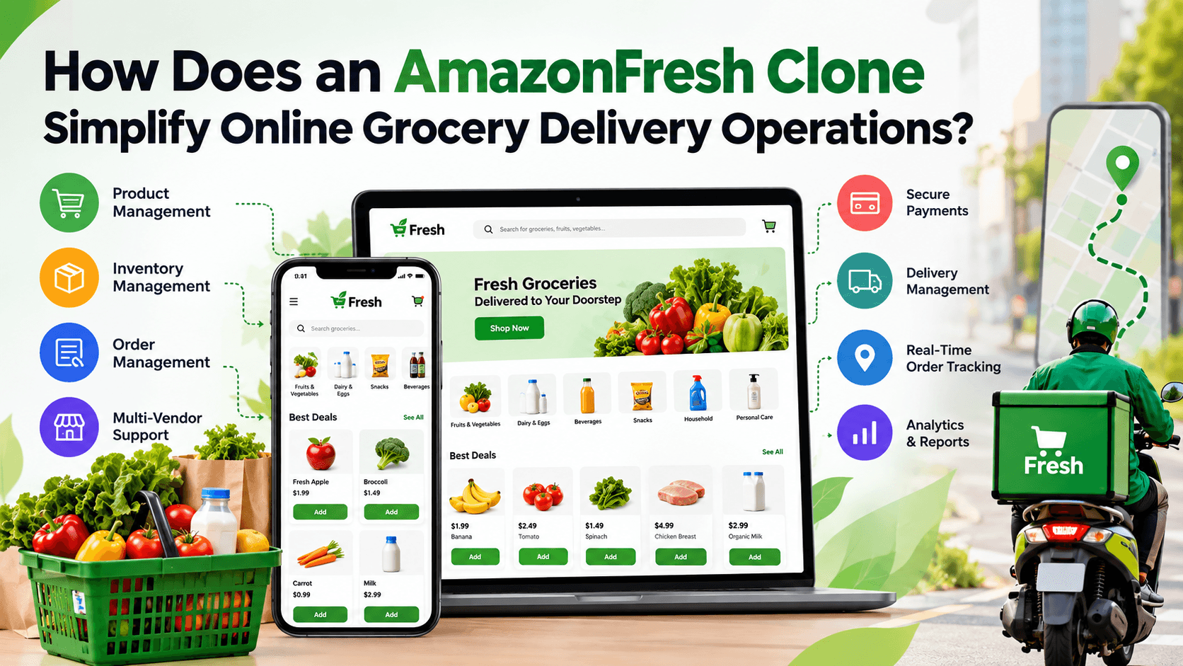 How Does an AmazonFresh Clone Simplify Online Grocery Delivery Operations?