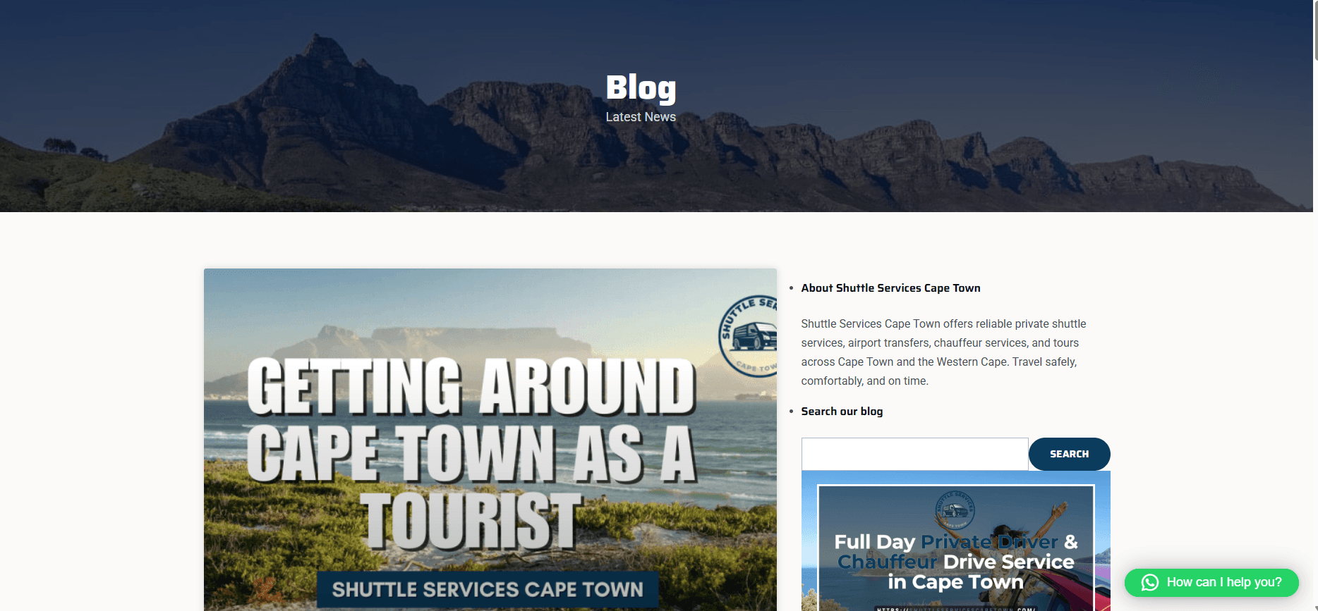Shuttles Cape Town Blog