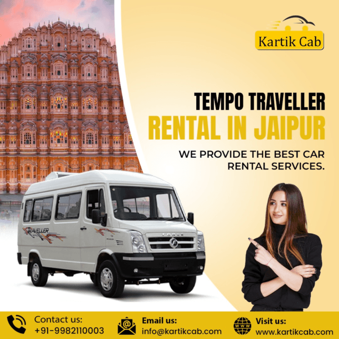  Book 17 & 20 Seater Tempo Traveller in Jaipur for Weddings & Family Trips