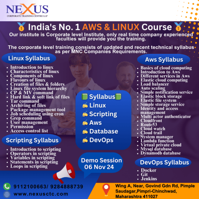 india no 1 AWS & LINUX course 