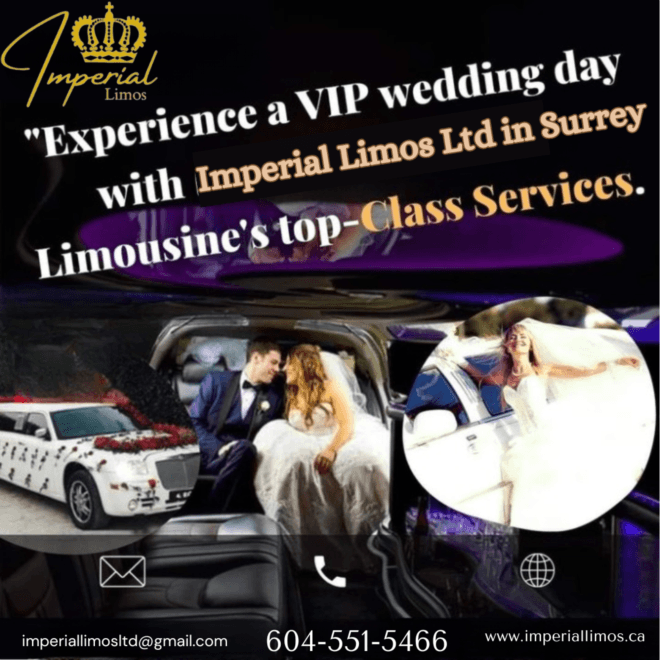 limousine service for wedding in Surrey